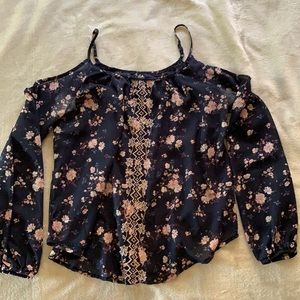 off the shoulder flower blouse